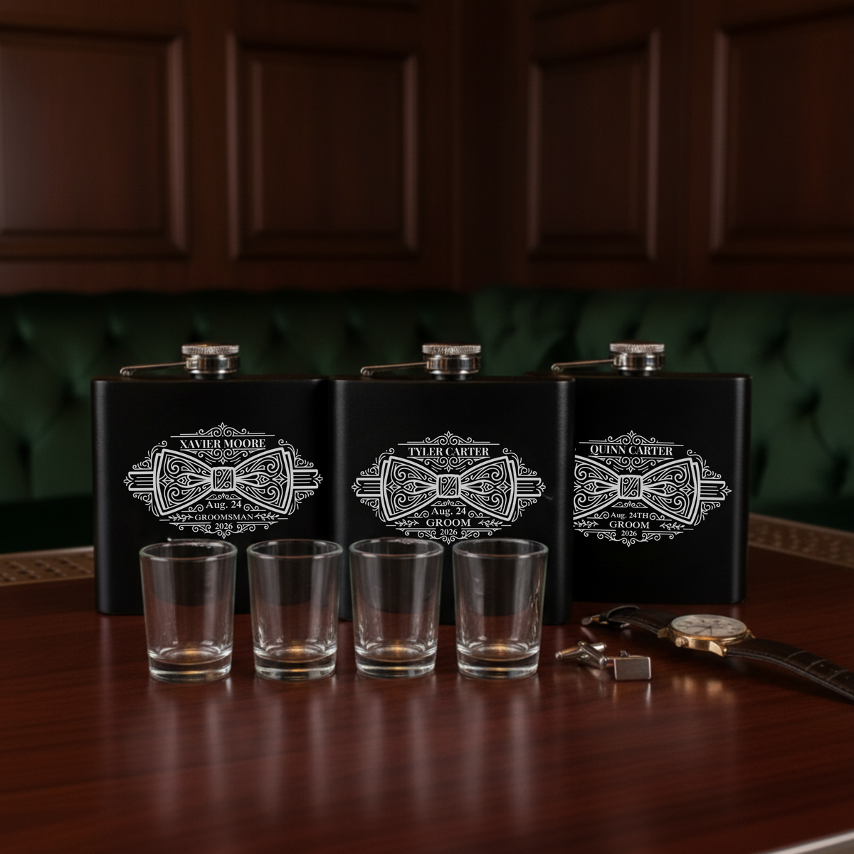 Speakeasy Groomsmen Flask
