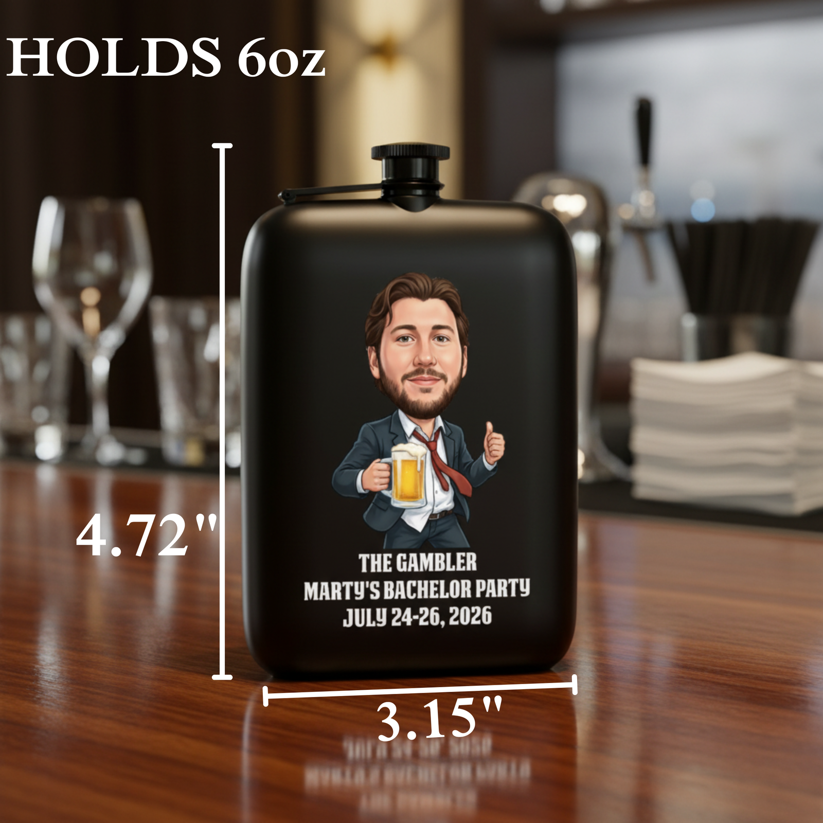 Crazy Bachelor Weekend Flask