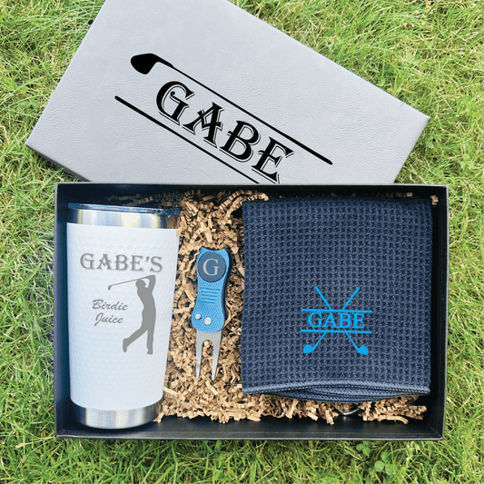 Unique Personalized Personalized Golf Gift Box Set Customized Golf Gifts for Men by Groovy Guy