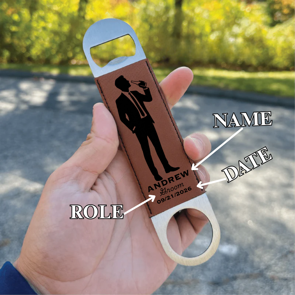 Grooms Crew Bottle Opener