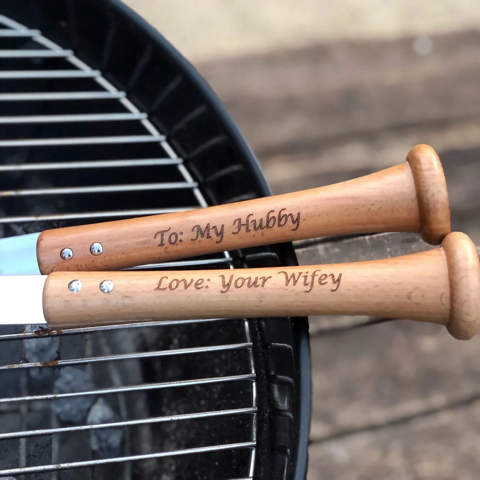 Unique Personalized Turn - Two Grill Tool Set Customized Baseball Gifts for Men by Groovy Guy