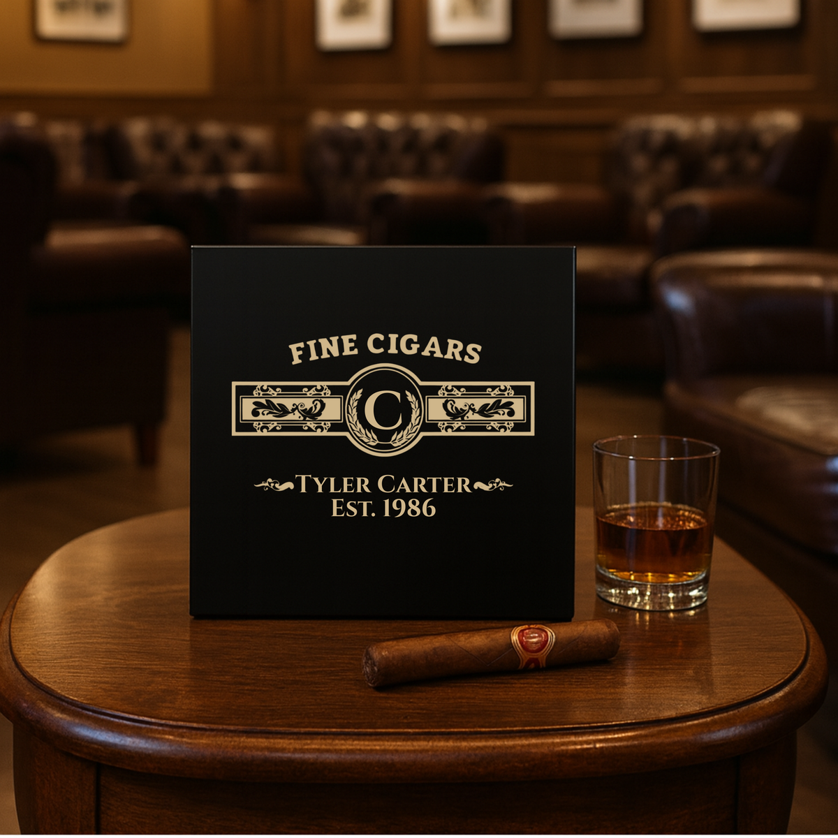 Personalized Fine Cigar Humidor