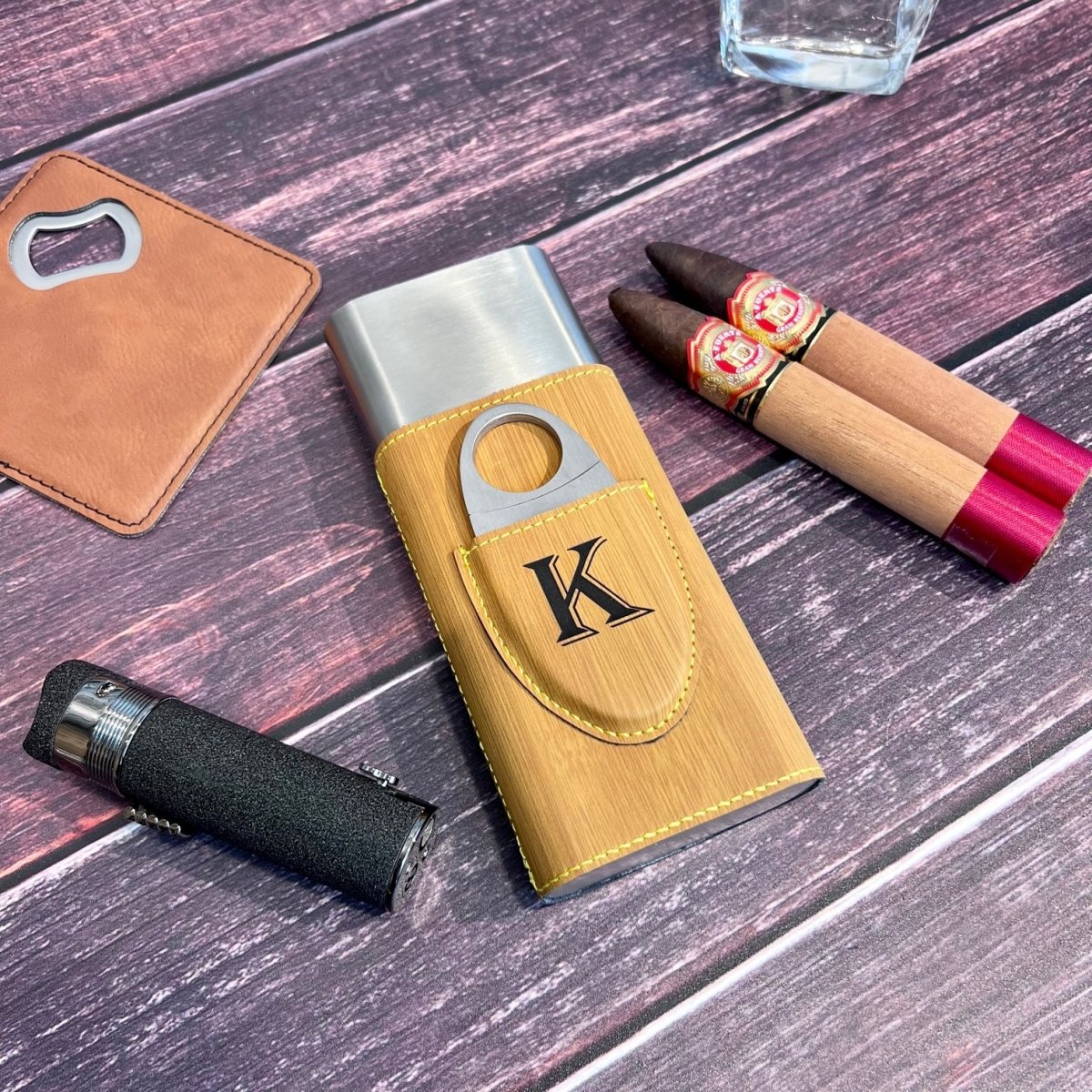 Unique Personalized Sinister Cigar Holder Customized Cigar Case Gifts for Men by Groovy Guy