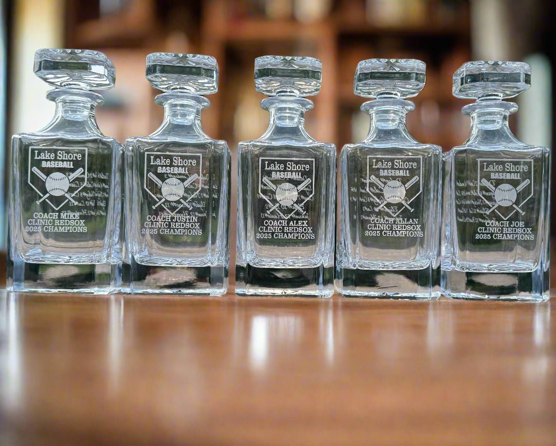 Unique Personalized The Grand Slam Baseball Decanter Customized Baseball Gifts for Men by Groovy Guy