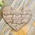 Personalized wooden puzzle heart set with custom romantic quotes and names, crafted from walnut-finished plywood, housed in a high-quality wooden box – perfect for anniversaries, Valentine’s Day, or weddings.