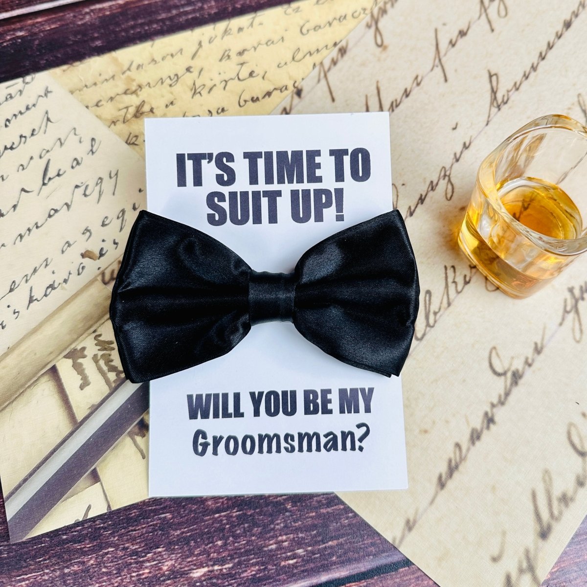 Unique Personalized Bowtie Proposal Customized Gifts for Men by Groovy Guy