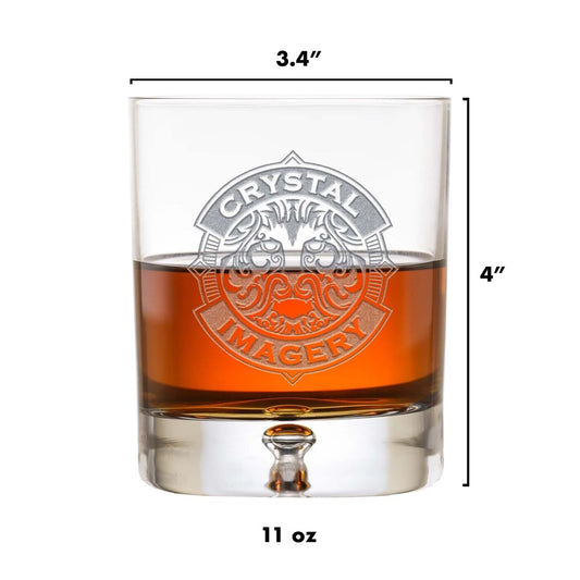 Unique Personalized The Monogrammed Gentleman Glass Customized Barware Gifts for Men by Groovy Guy