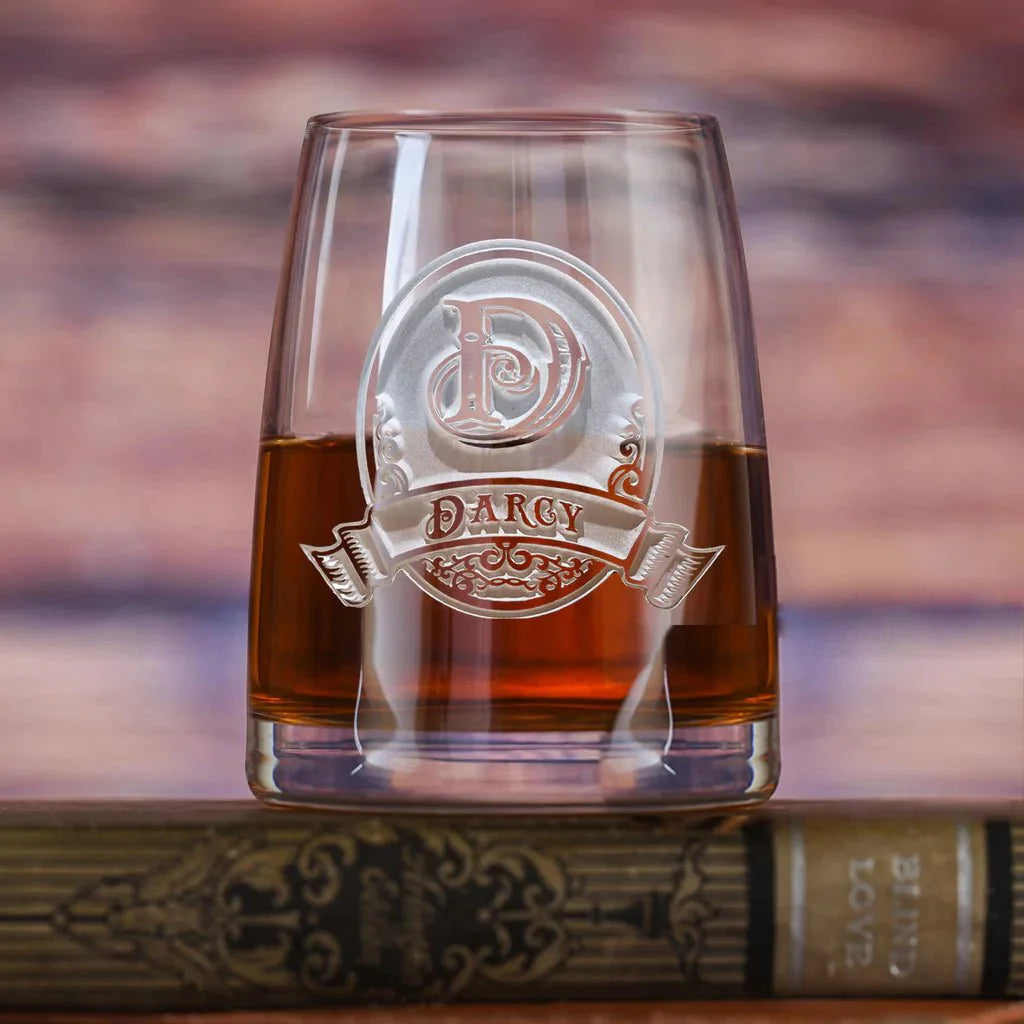 Unique Personalized Personalized Stolzle Crystal Rocks Glass Customized Drinkware Gifts for Men by Groovy Guy