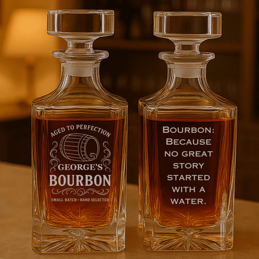 Unique Personalized Personalized Bourbon Decanter Customized Gifts for Men by Groovy Guy