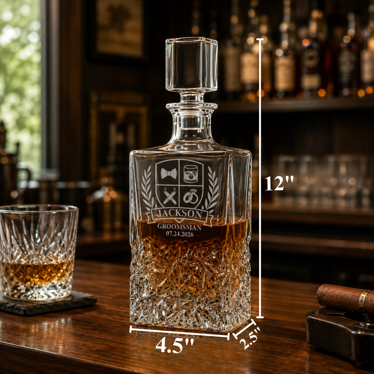 Custom Groomsman Bradford Decanter