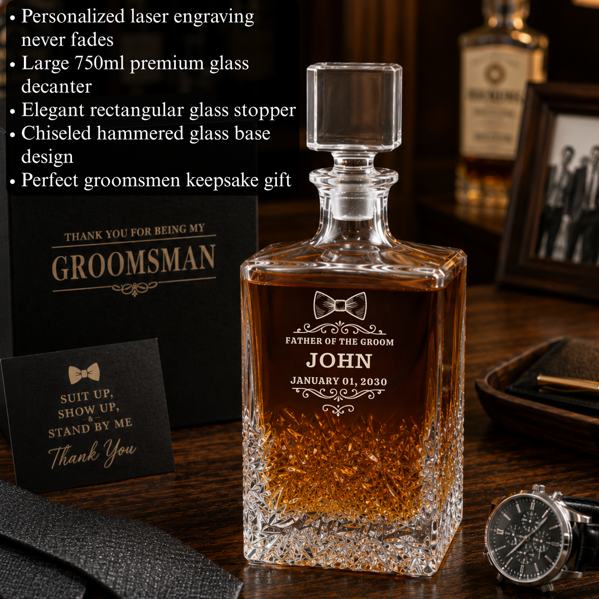 Bradford Wedding Whiskey Decanter