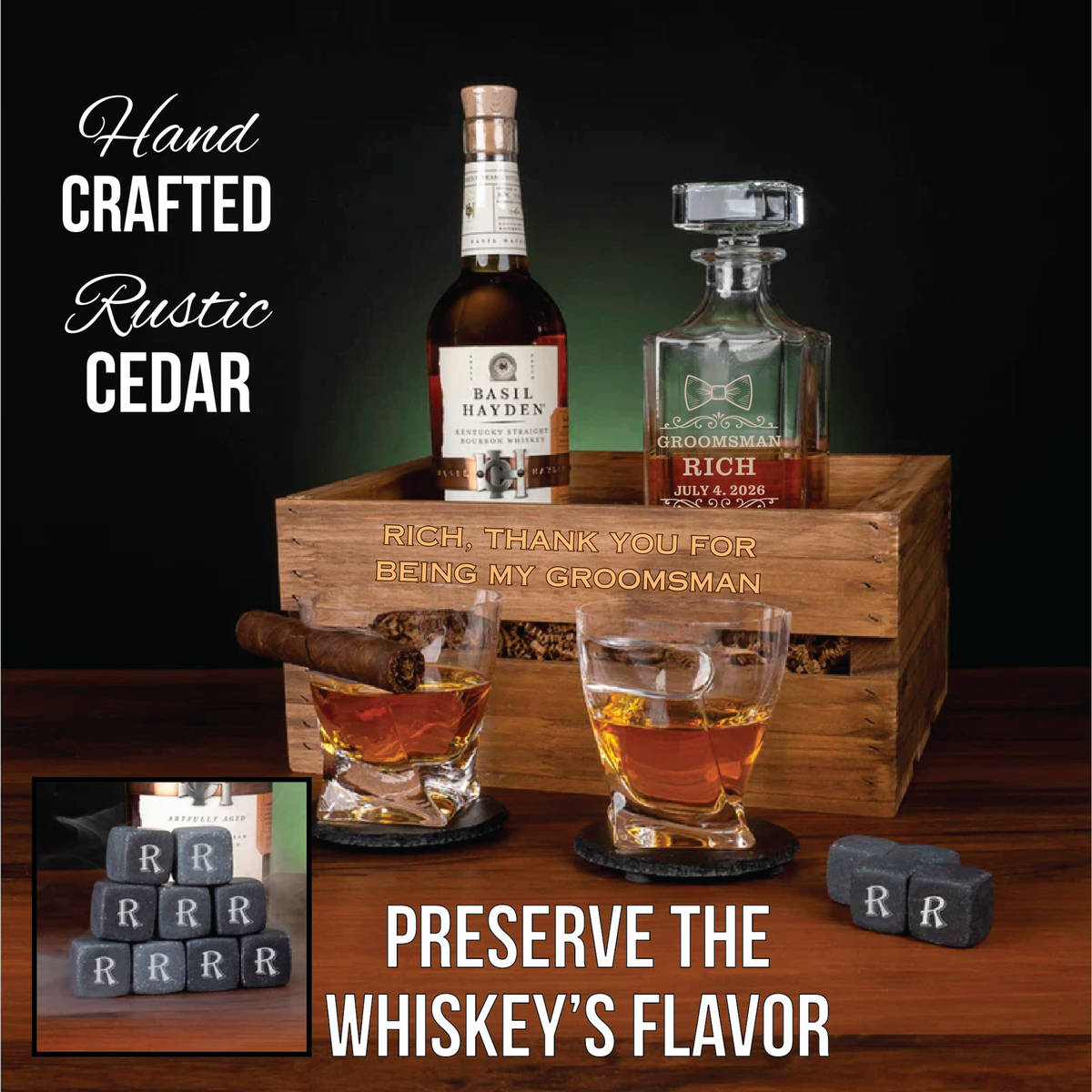 Personalized Whiskey Wedding Crate