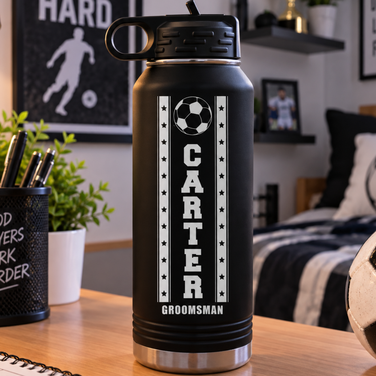Lineup Soccer Water Bottle