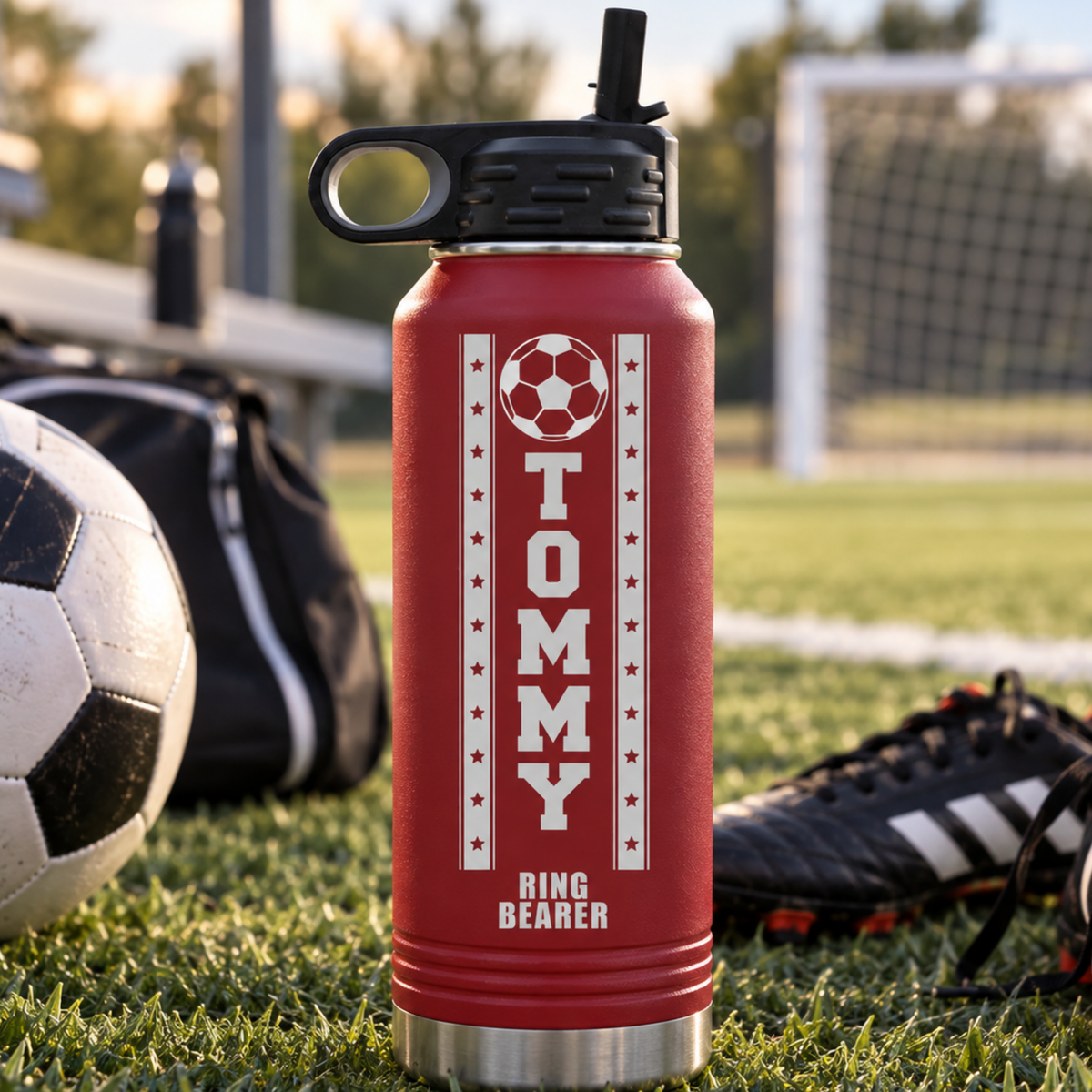 Lineup Soccer Water Bottle
