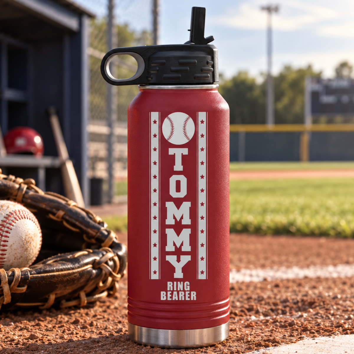 Lineup Baseball Water Bottle