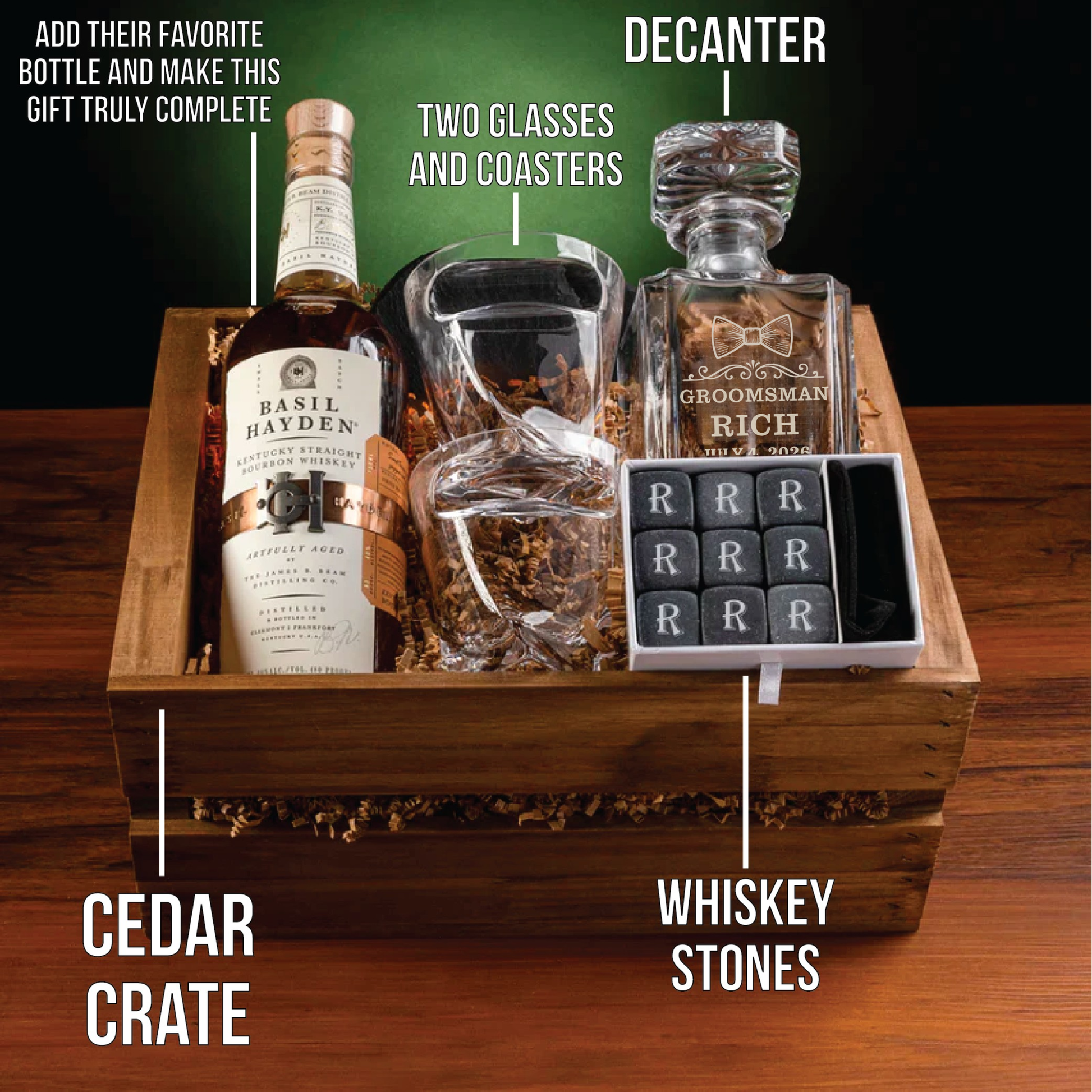 Personalized Whiskey Wedding Crate