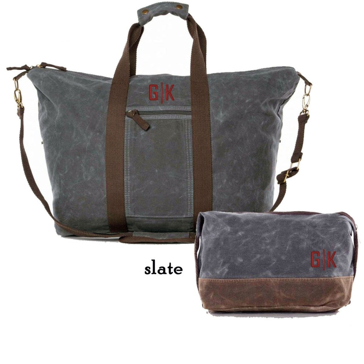 Unique Personalized Wax &amp; Wander Weekender Set Customized Duffel Bags Gifts for Men by Groovy Guy
