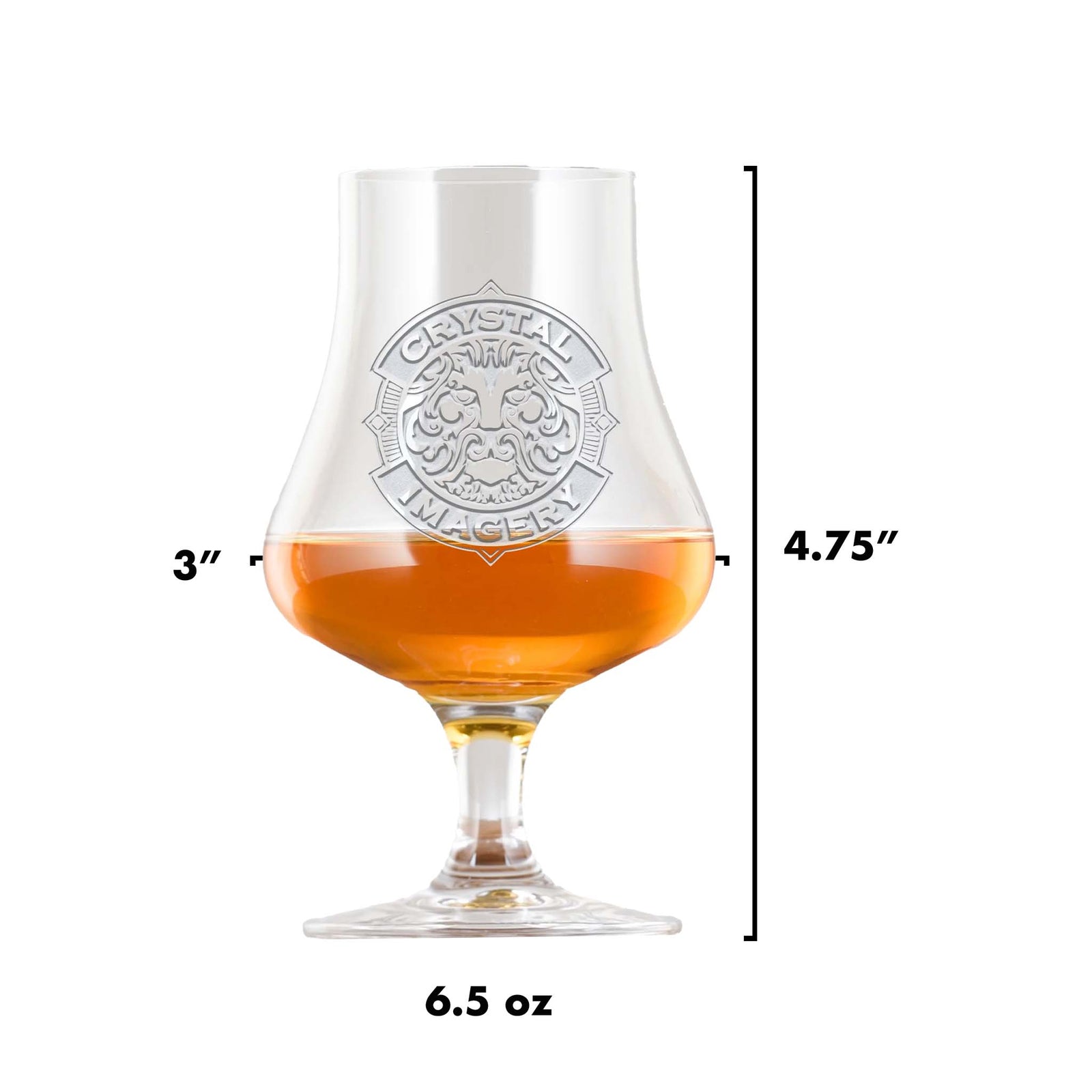 Custom Monogrammed Crystal Whiskey Nosing Glass