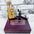Personalized cigar gift set with travel case, flask, lighter, and cutter