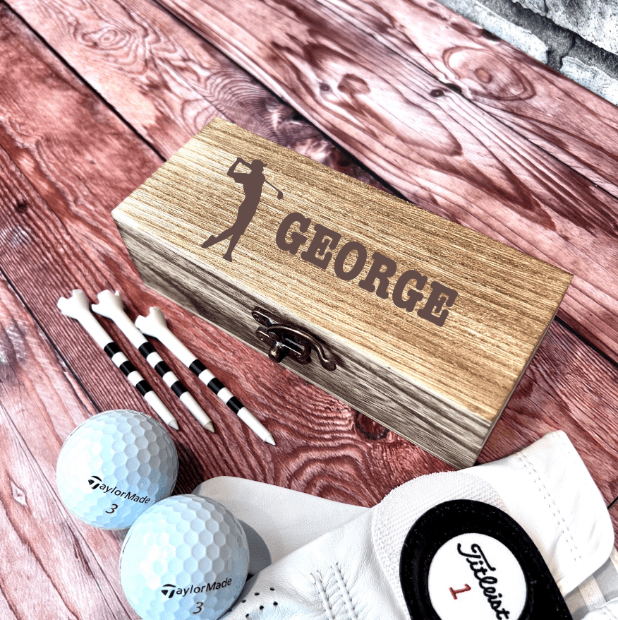 Unique Personalized Golf Goodie Box Customized Gifts for Men by Groovy Guy