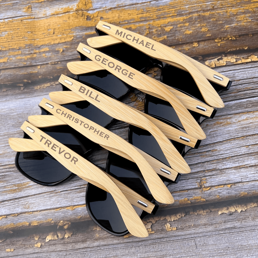 Unique Personalized Personalized Wooden Sunglasses Customized Groomsmen Gifts Gifts for Men by Groovy Guy