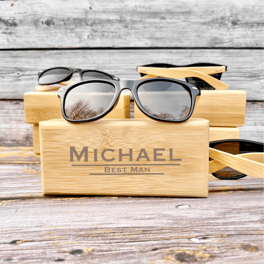 Unique Personalized Custom Groomsmen Sunglasses Customized Gifts for Men by Groovy Guy