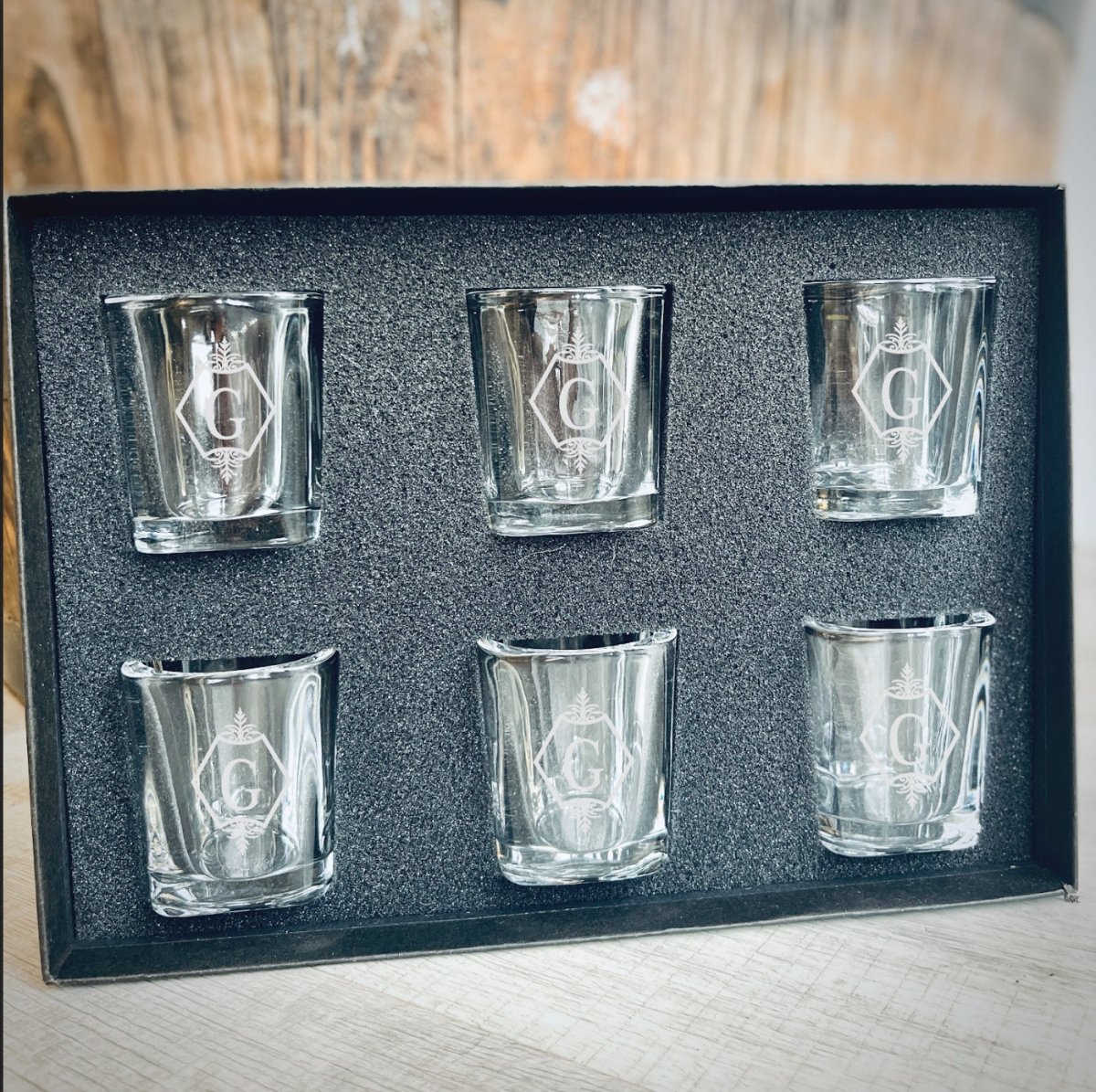 Unique Personalized Shot Glass Set Customized Gift Set Gifts for Men by Groovy Guy