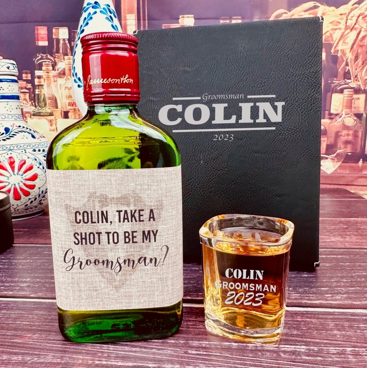 Unique Personalized Shot To Accept Set Customized Groomsmen Gifts Gifts for Men by Groovy Guy