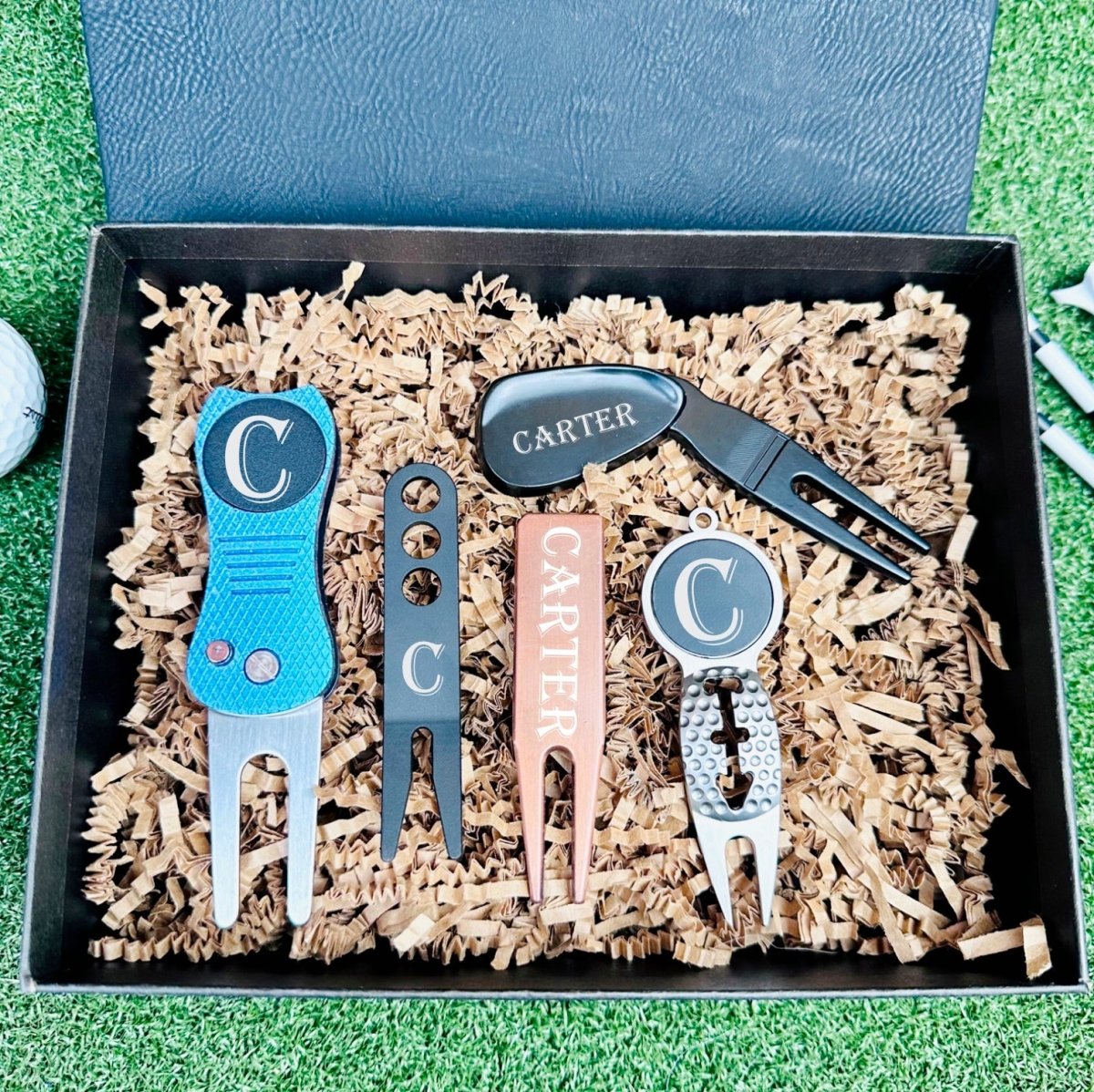 Unique Personalized Divot Tool Gift Set Customized Gift Set Gifts for Men by Groovy Guy
