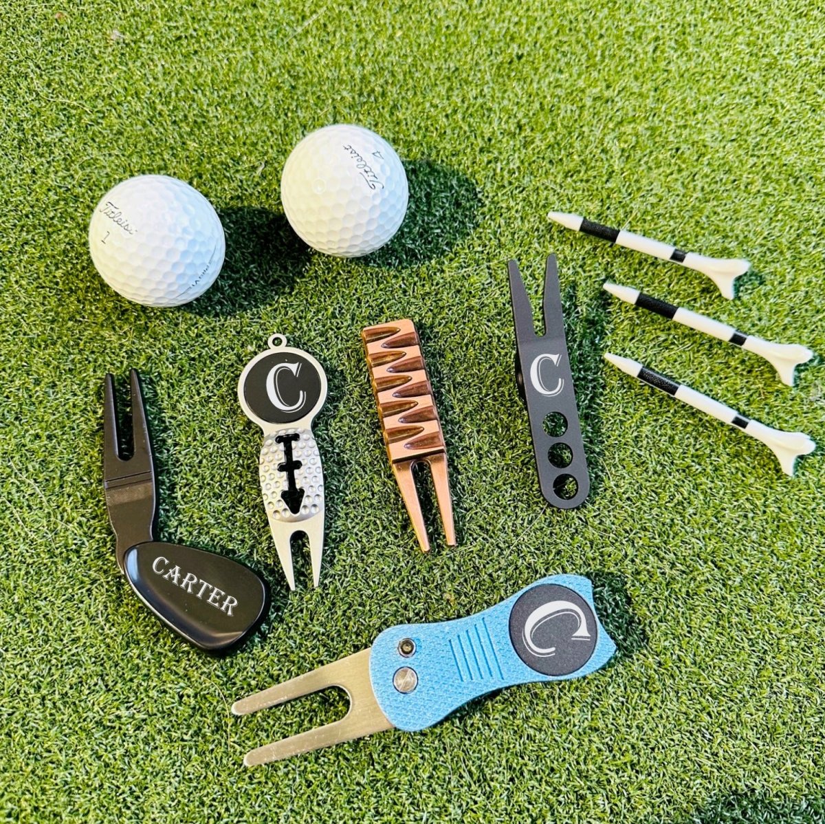 Unique Personalized Divot Tool Gift Set Customized Gift Set Gifts for Men by Groovy Guy