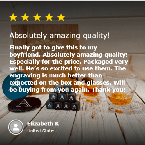 Unique Personalized Elegant Personalized Whiskey Glass and Stones Set Customized Gift Set Gifts for Men by Groovy Guy