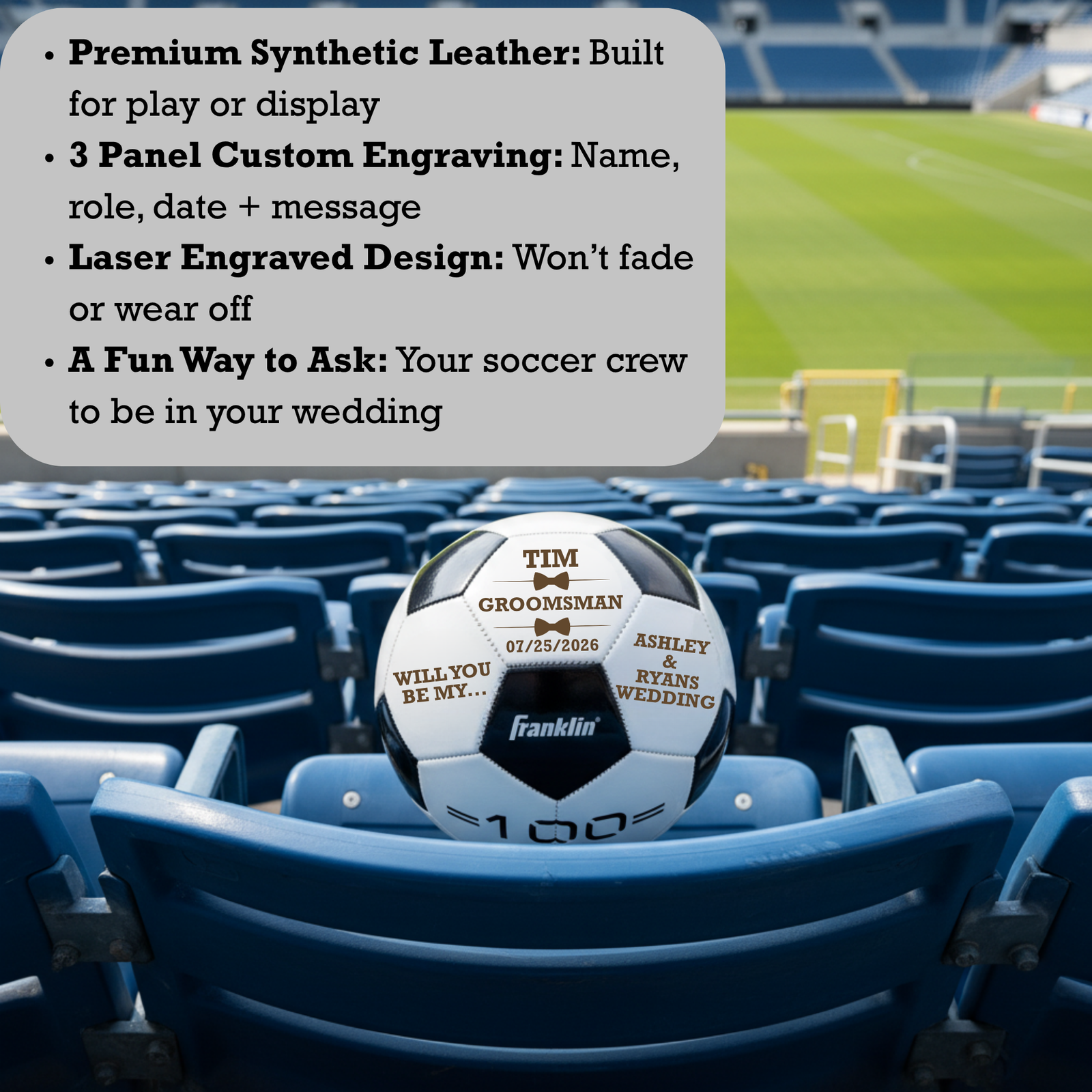 Wedding Proposal Soccer Ball