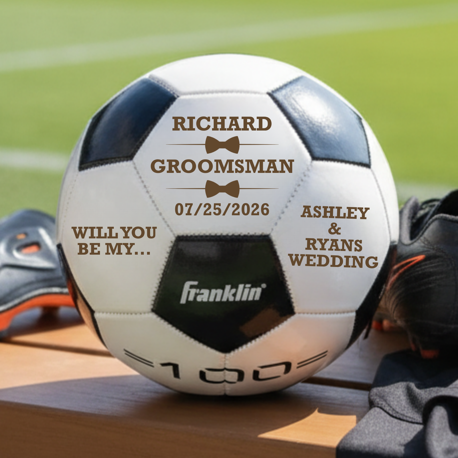 Wedding Proposal Soccer Ball