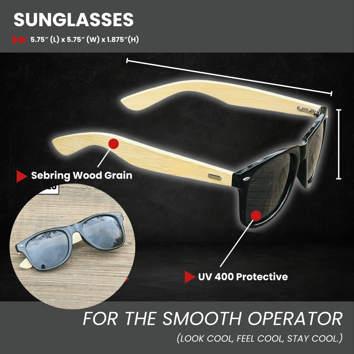 Unique Personalized Custom Groomsmen Sunglasses Customized Gifts for Men by Groovy Guy