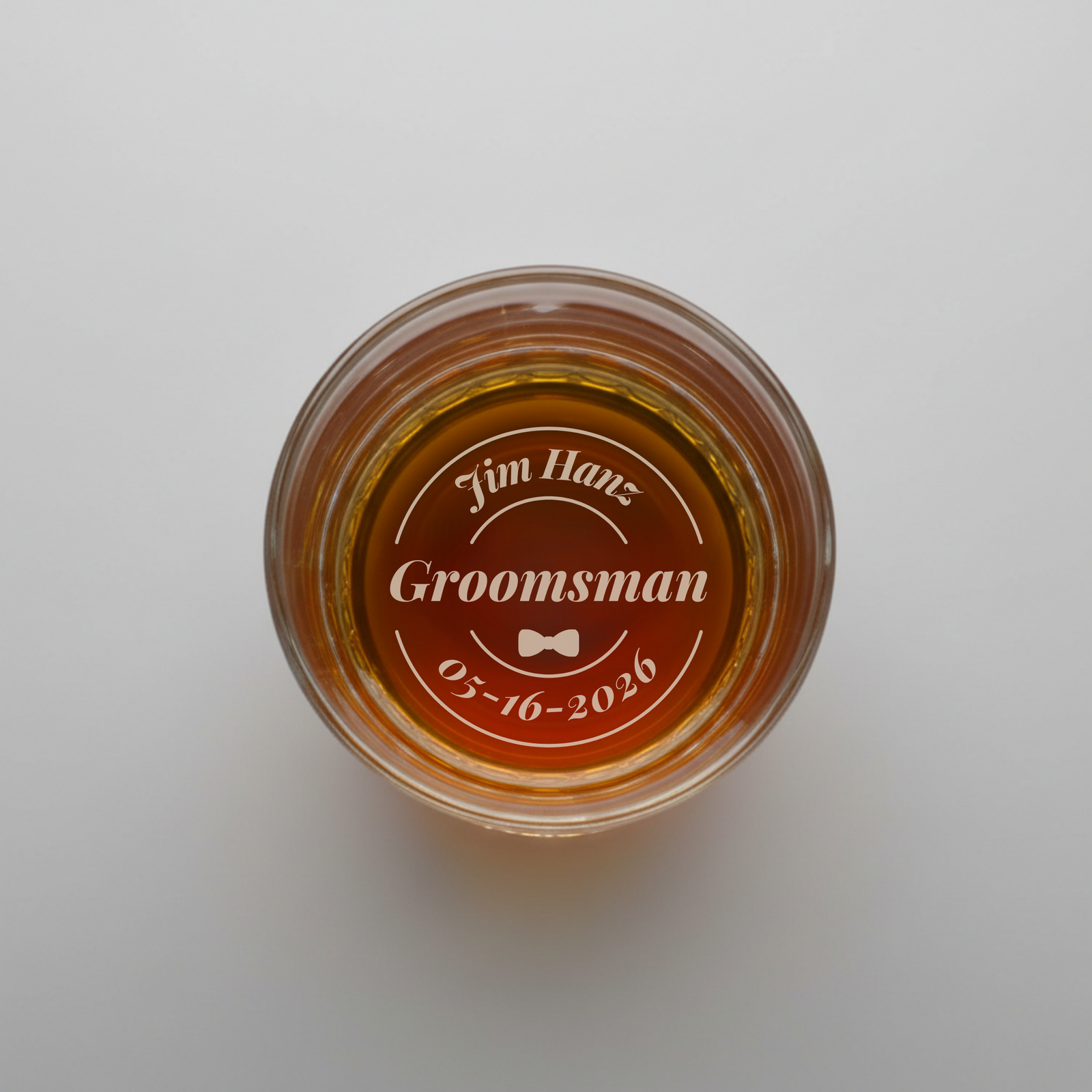 Last Call Groomsmen Whiskey Glass