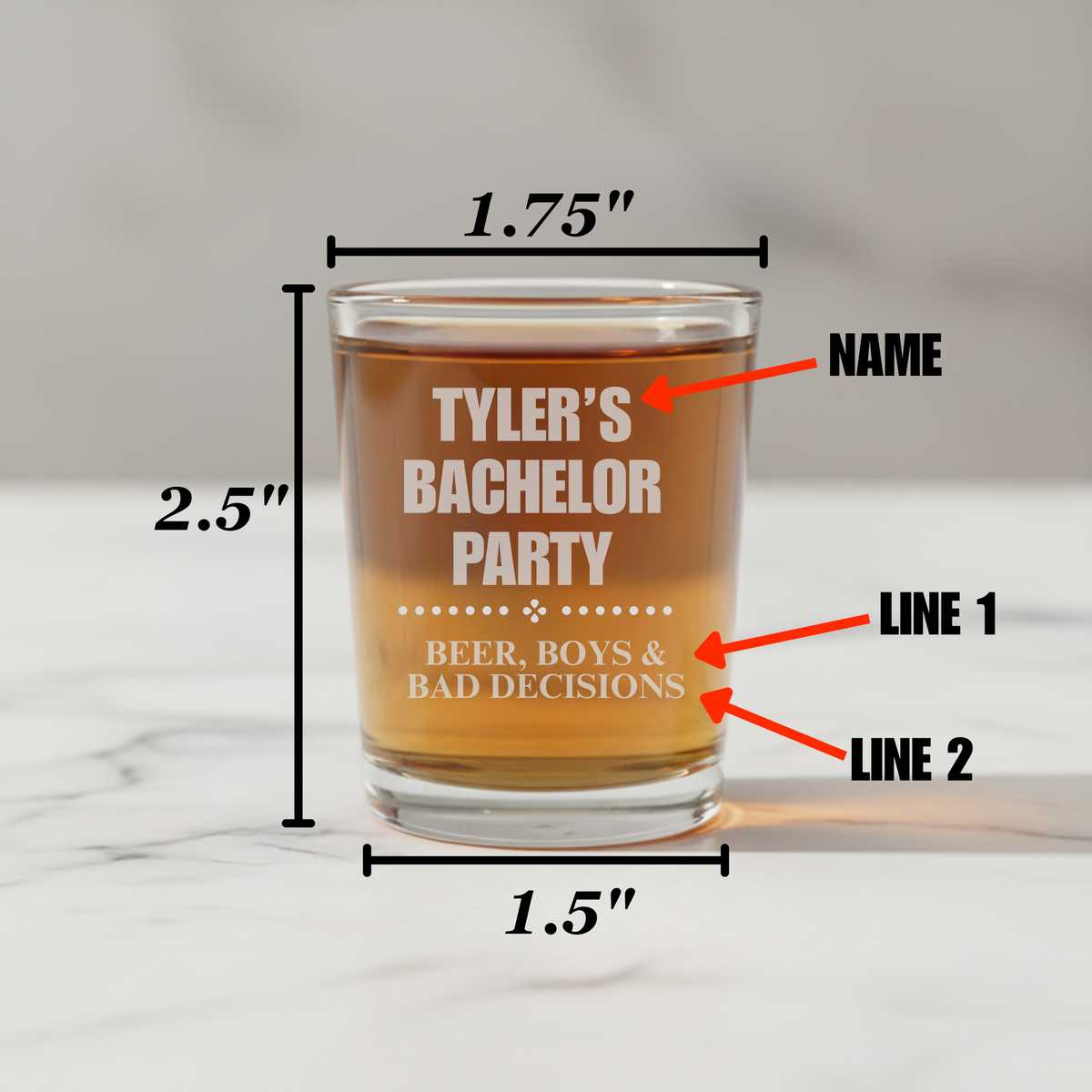 Bachelor Party Shot Glass