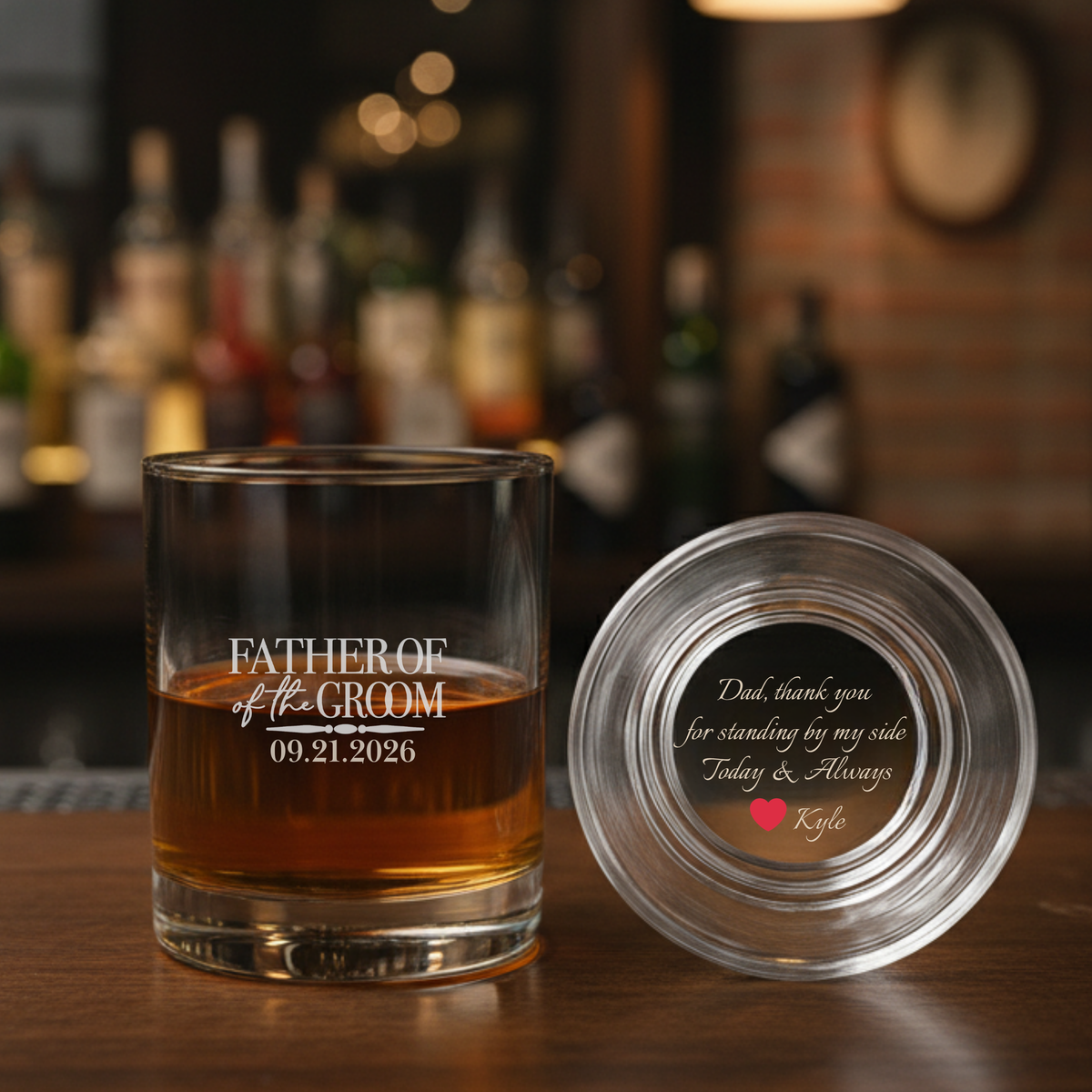 Father of the Groom Whiskey Glass