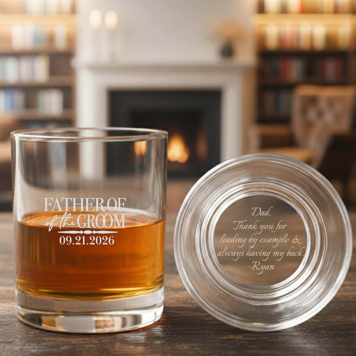 Father of the Groom Whiskey Glass