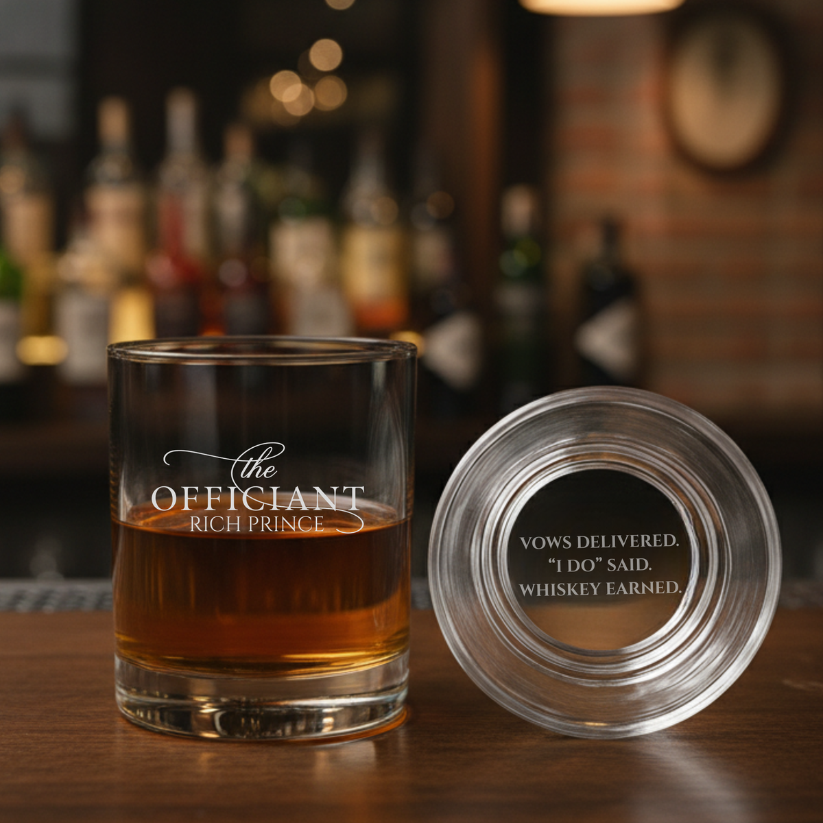 Wedding Officiant Whiskey Glass