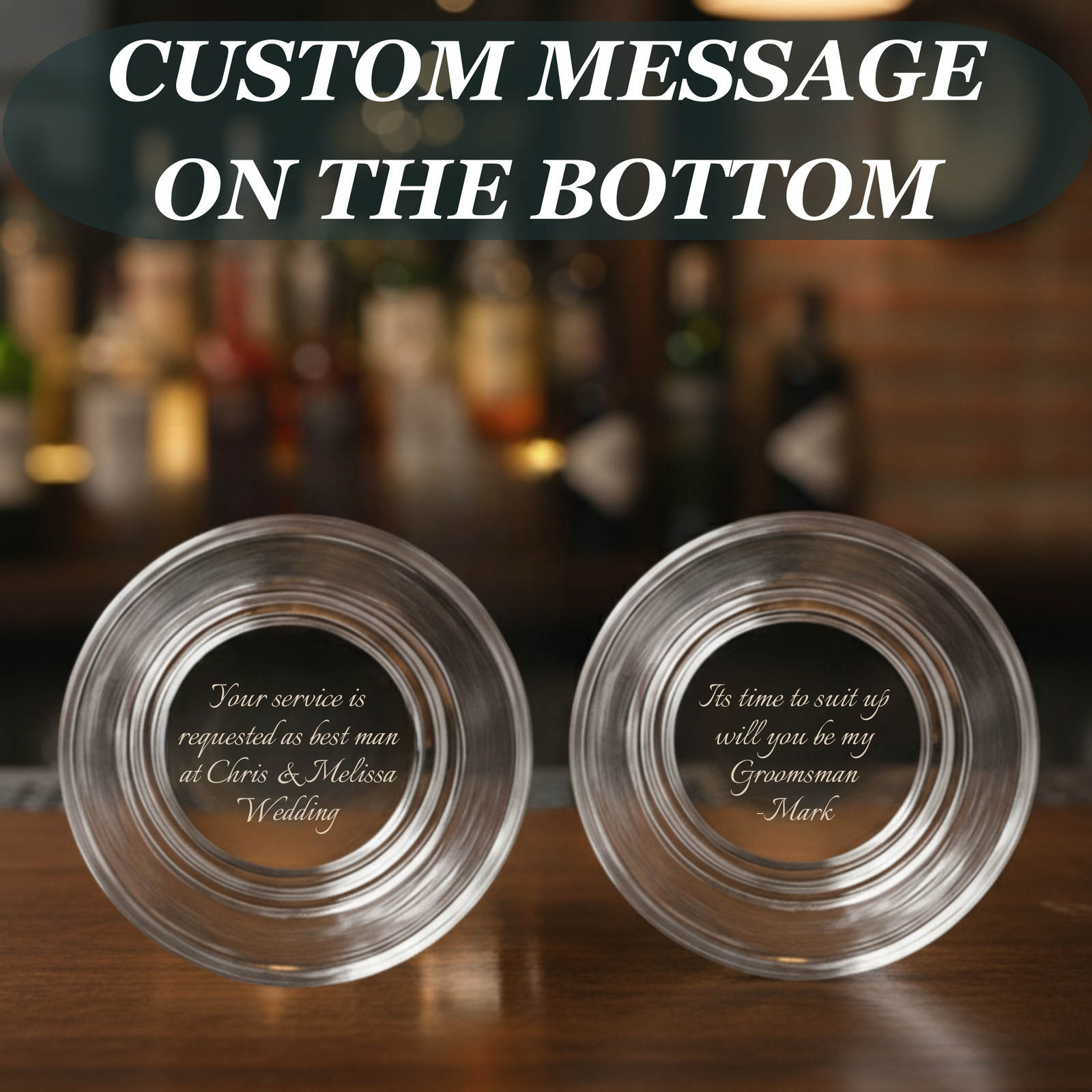 Groomsmen Hidden Proposal Whiskey Glass