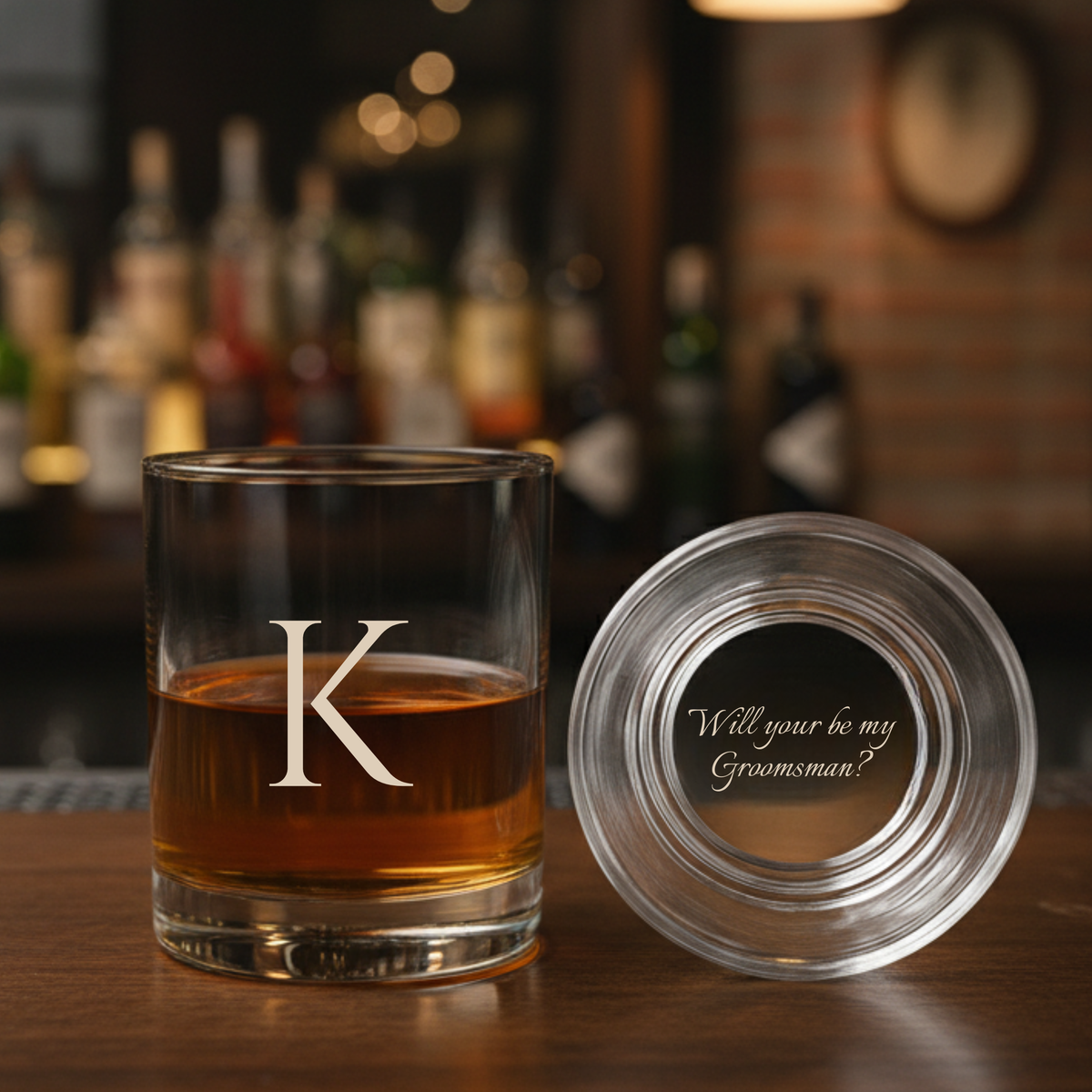 Groomsmen Hidden Proposal Whiskey Glass