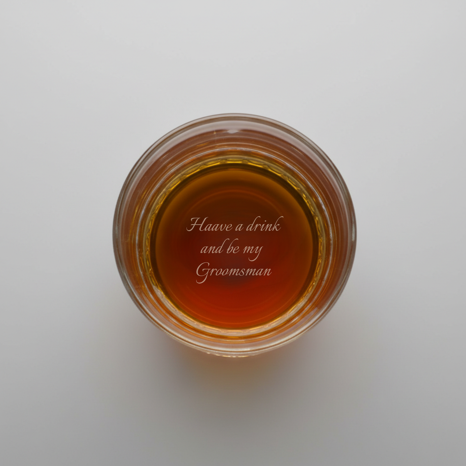 Groomsmen Hidden Proposal Whiskey Glass