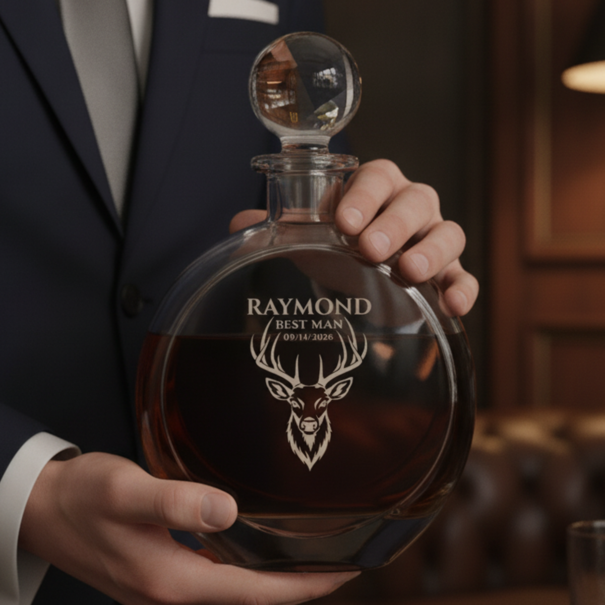 Stag Night Groomsmen Decanter