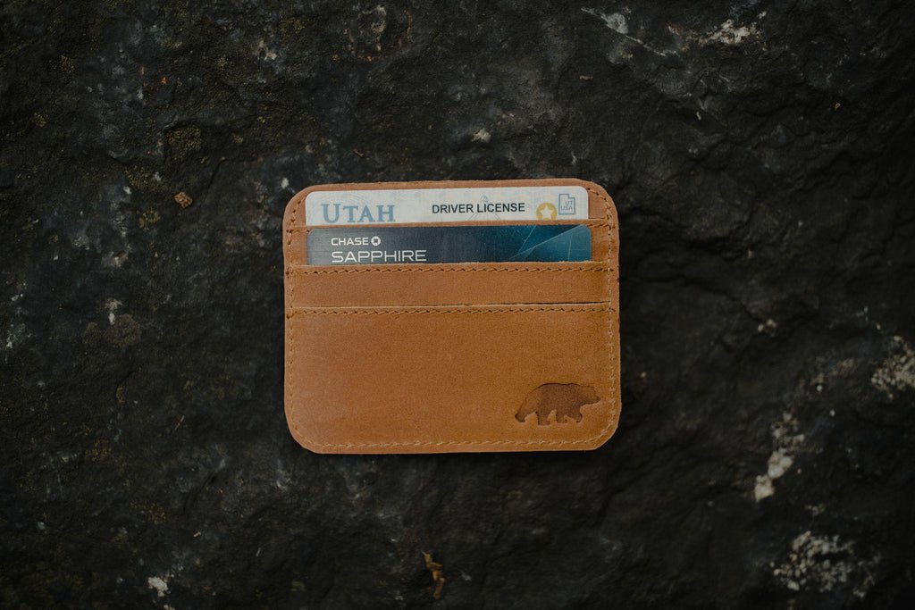 Unique Personalized Top Grain Leather Minimalist Wallet Customized Wallet Gifts for Men by Groovy Guy