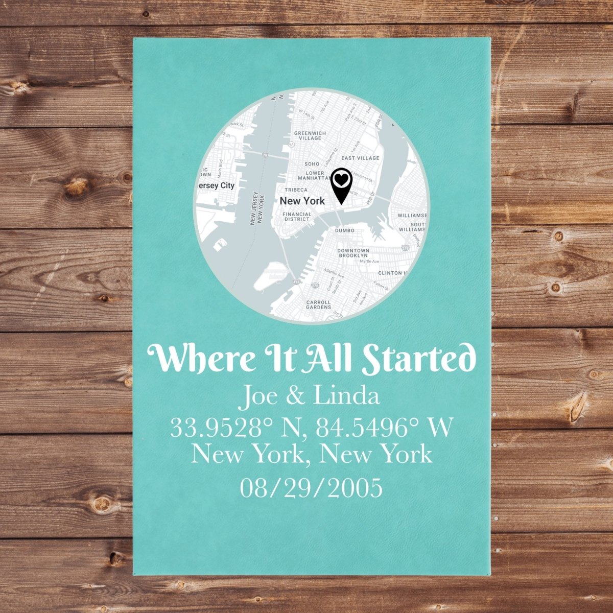 Anniversary Love&#39;s Starting Point Sign by Groovy Groomsmen Gifts