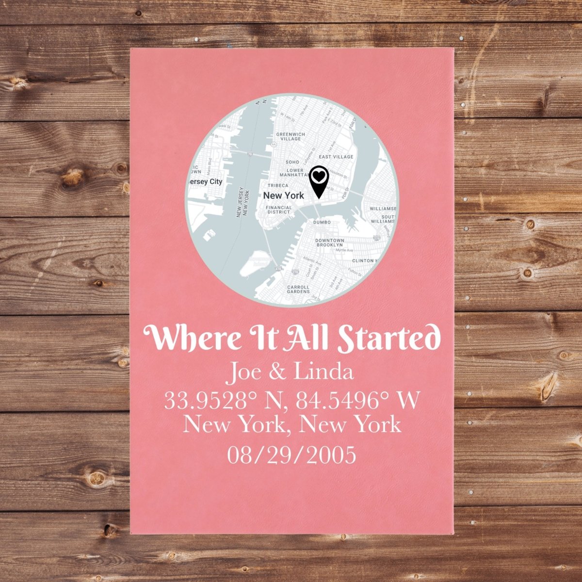 Anniversary Love&#39;s Starting Point Sign by Groovy Groomsmen Gifts