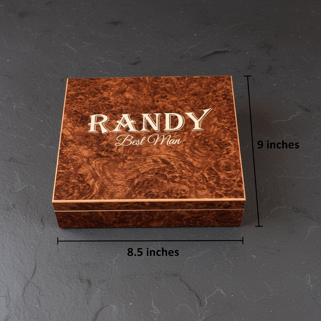 Burl Wood Personalized Humidor