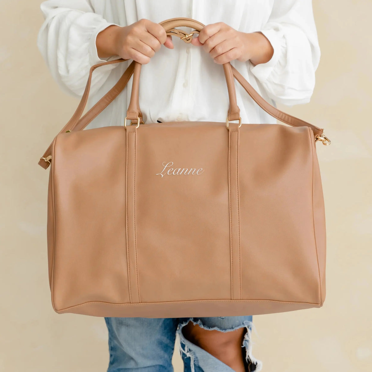 First Class Monogrammed Weekender Bag