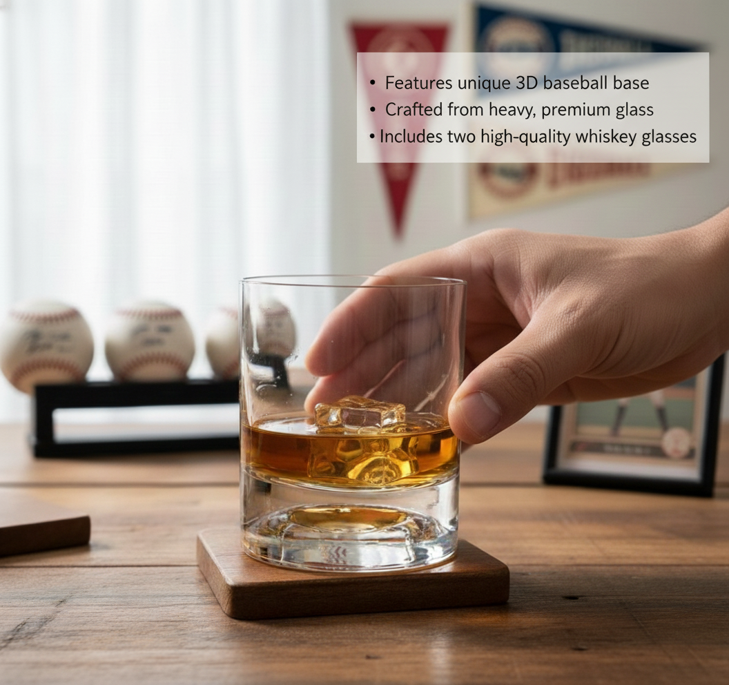 Personalized Baseball Decanter Set