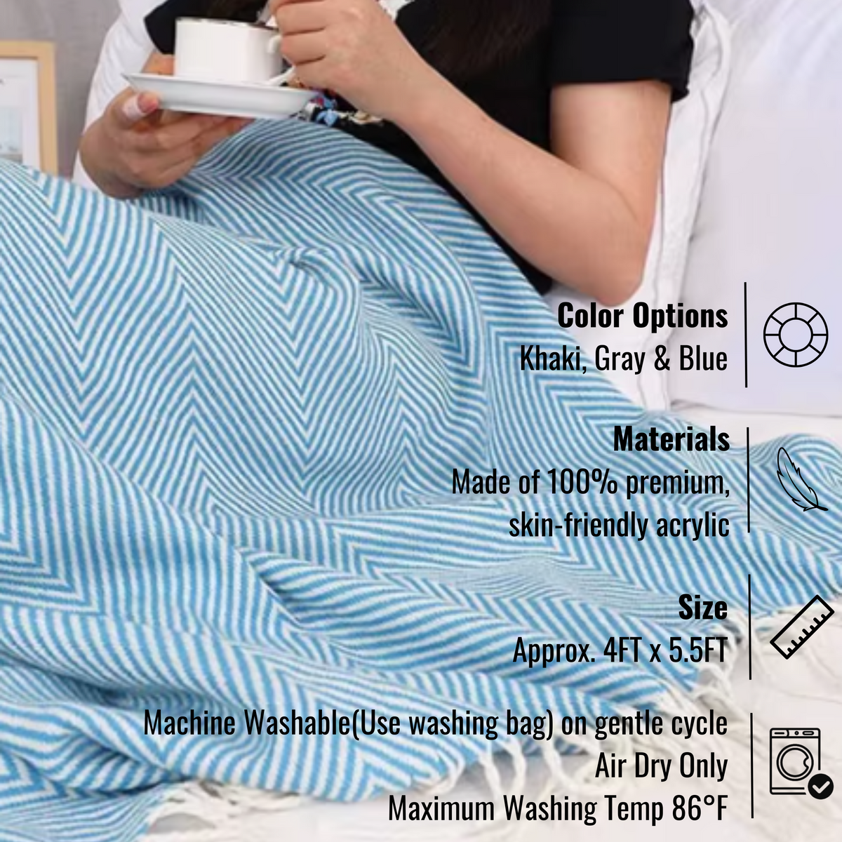 Timeless Anniversary Fringe Throw